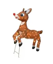 3D Rudolph The Red-Nosed Reindeer 36" Animated Outdoor Christmas Decor Yard Art