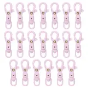 20 Pcs Plastic Lobster Claw Clasps Swivel Snap Hook Trigger Clip, Pink