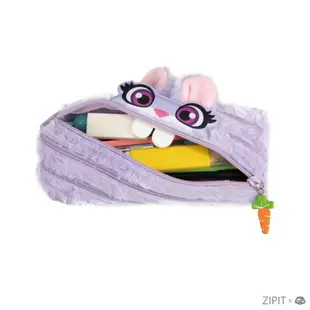 【築實精選】ZIPIT美國進口新款 × Bunny Pencil Case 毛茸茸兔子收納袋
