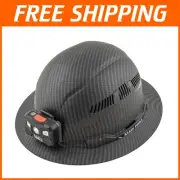 Premium KARBN Full Brim Hard Hat with Rechargeable Headlamp - Safety Compliance