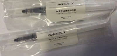 CTMH Set Of 2 Round Tip WATER BRUSH 1 Medium & 1 Small Brand New