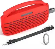 Soundlink Flex 2 Silicone Sleeve, Portable Carry Bag for Bose SoundLink Flex 2nd Gen Speaker Protective Replacement Cover (Red)