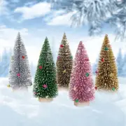 Colorful Pine Needle Mini Christmas Tree Snow Frost Small Pine Tree DIY Craft