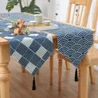 With Tassel TableCloth Red-crowned Crane Table Cover Table Decor
