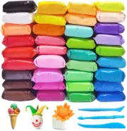 36 Colors Air Dry Clay,Magic Modeling Clay with Tools,Ultra Light DIY Modeling C