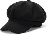 [Generic] Newsboy-Cap for Women - Winter Vintage Warm Beret-Hat Cabbie Hat Octagonal Cap