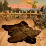 Sierra Bear Skin Rug - Plush Shag Faux Fur - Bonded Suede Lining - Made in USA