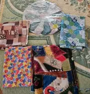 Country Patchwork DRESDEN PLATE 714 Precision Cut Pieces & 4 Extra Pcs Fabrics
