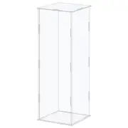 Display Case Box Acrylic Transparent Dustproof Showcase 11x11x31cm