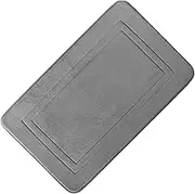 Non Slip Bath Mat Embossing Coral Velvet Bedroom Rug Solid Colors Floor Mats Sponge Non-Slip Bath mat Non Slip Mat (Color : II-Gray, Size : 400MMx600MM)