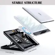 KEROLFFU Aluminum Panel Laptop Cooling Pad, Up to 17inch Notebook/Apple Riser