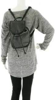 Steve Madden Black White BOUNCE NWT $98 Small Backpack Hand-Bag SC