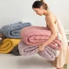 Thick Blanket Freezing Days Cozy Sherpa for Winter Bed Office Breaks Double