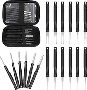 Tanstic 19Pcs Upgraded Terminal Removal Tool Kit, Pin Extractor Tool Set, Terminal Ejector Kit, Wire Connector Pin Kit, Electrical Pin Removal Tool Kit with Storage Case for Car Connector Terminal