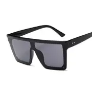 2PCS Black Square Sunglasses Women Big Frame Fashion Retro Mirror Sun Glasses Female Brand Vintage Lady Lunette De Soleil Femme