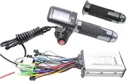 ZAPYVET On Behalf of Driving Electric Car Modification 36/48V LCD Turn Handle Speed and Mileage Display 250/350W Hall Controller Set Electric Scooter Display Screen(Power 48V Set)