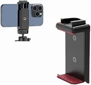 Universal Phone Holder with Double Screw Mouth and Cold Shoe Mouth, Portable One Word Clip, for Most Phones