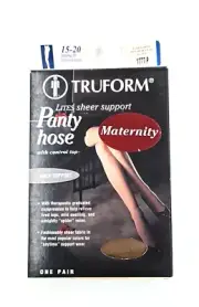 Truform Lites Sheer Support Maternity Pantyhose: 15-20 mmHg P Beige