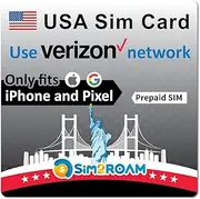 USA Verizon SIM Card 28 Days|SIM US États-UNIS|Unlimited US 5G/4G LTE Data/Calls/Texts (Hawaii is Included) 2GB/Day Data in Canada and Mexico | 25GB Hotspot - The Best Reception in The USA