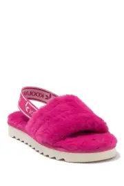 New KOOLABURRA BY UGG Girl Fuzz'n Faux Fur Slipper Sandal RSPR US 3M
