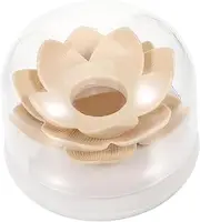 BEBEMOKO Small Swab Carriers Lotus Cotton Swab Organizer Box Toothpick Organizer Sturdy Lid Compact Design