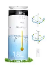 VAGKRI Humidifiers for Large Room, 18L Ultrasonic Cool Mist Humidifier for Ho...