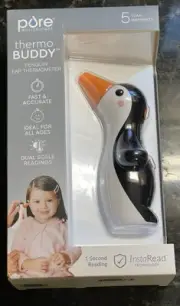 Ear Thermometer , 10 Memory Settings, Dual Scale Readings, Fever Alert, & Cover