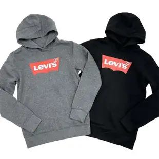 【LEVIS】經典logo 青年版 帽T 長袖 刷毛 連帽 上衣 平輸品(帽T)