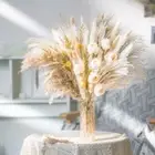 Fluffy Pampas Grass Bouquet Artificial Plants Fake Reeds Wedding
