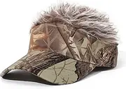 [NN/AA] Novelty Hair Visor Sun Spiked Visor with Hair Fake Hat with Hair for Men Adjustable Baseball Caps…