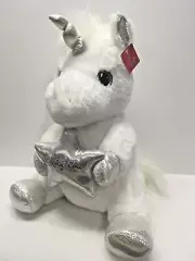 Aurora Plush - Holiday Magical Unicorn LARGE 17 inch - Stuffed Animal - White