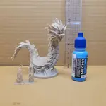 【爪哇魯多】3D列印品 76 寫實報鯉龍10CM 中空分件 龍鬚不拆 微縮模型  戰棋 人物 怪物 異形 塗裝練習