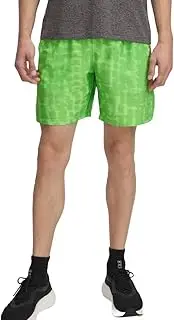 [Under Armour] Men's Launch Print 7In Short Running Clothing Running Shorts Green/Cyber Green - Green S