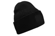 Beechfield Tonal Patch Beanie (Black) (One Size)