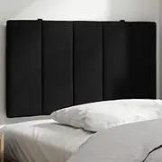 Headboard Cushion, Bed Headboard Pillow Black 90 cm Velvet