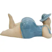 LVD Ceramic Ornament Sun Bathing Vintage Lady Decorative Tabletop Home Decor