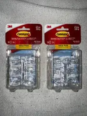New | 3M Command Mini Hooks 18 Hooks 24 Strips ( Damage Free Hanging )