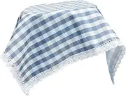 UTHCLO Oven Dust Cover Broiler Appliance Microwave Oven Protector Oven Grill Protector Microwave Decorative Small Furniture Slice Toaster Small Loaf Tin Toaster Machine Kitchen Blue Lace