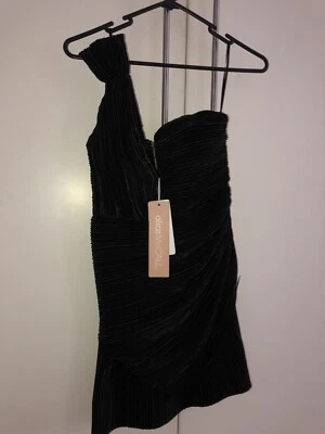 Alice Mccall Black Mini One Shoulder Dress Size 4