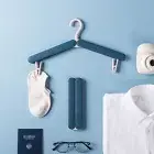Coat Hanger Professional Reusable Bathroom Rack Folding Clothes Hanger Hook