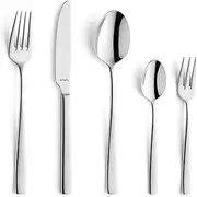 [Amefa] 1316 Fresh Cutlery Set for 12 People, 60-Piece Cutlery Set, Rustproof Stainless Steel, Dishwasher Safe, Cutlery