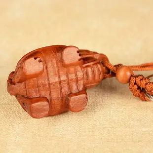 卓弘 桃木龍龜鑰匙扣掛件 木雕掛飾 隨身攜帶方便禮物
