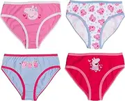 [United Labels] Peppa Pig Panty for Girls Kids Briefs Underwear Multicoloured (Pack of 4)