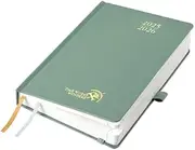 POPRUN Daily Planner 2025 2026 Hardcover 21.5 x 14.5 cm, Daily Calendar A5 1 Day 1 Page (Monday - Sunday), Diary (Aug.2025-Jul.2026) with Pen Loop - Midnight Green