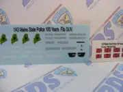 Maine State Police 100 Year Anniversary 1/43 Waterslide Decal Set Fits SUVs