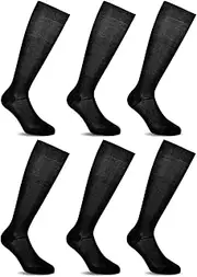 [LANCETTI] 6 or 12 Pairs of Men's Cotton Majority Cotton Long Socks - Made in Italy Available in Blue, Black and Grey