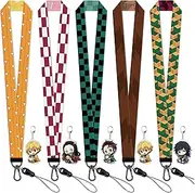 Neck Lanyard with ID Badge Holder for Keys Cute Anime Cartoon Character Trendy Key Chain Card Lanyards for Women Men Guys Girl Boys Kids Teachers The Office Keychains GS312