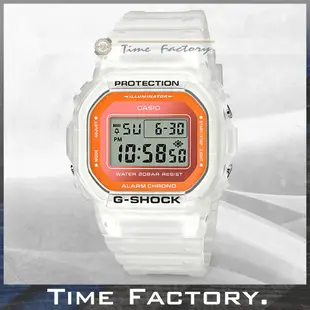 【時間工廠】全新 CASIO G-SHOCK 防水200米 金屬面盤 耐衝擊經典透明款 DW-5600LS-7