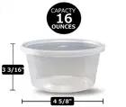 16 oz Heavy Duty Soup Food Storage microwave dishwasher safe Reusable Container