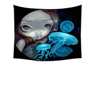 Jellyfish Portal Underwater Fantasy Mermaid Tapestry